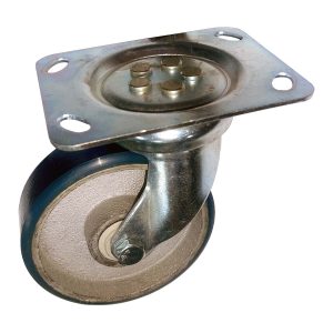 Blue PU on Cast Iron Castor (LT Serirs PTB)