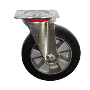 Black Elastic on Aluminium Castors (380 Series AGB)