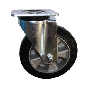 Black Elastic on Aluminium Castor (420 Series AGB)